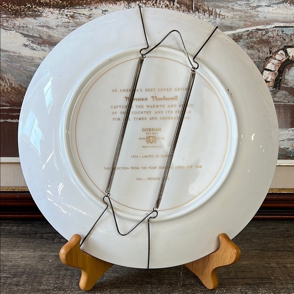 Vintage Gorham Bone China Norman Rockwell Plate 1974 - Picture 5 of 5